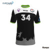 Camiseta MC. Sublimada Kempa, 1ª equip. negra C.E. HANDBOL BCN SANTS, KIDS