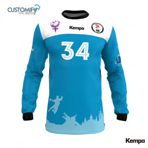 Camiseta ML. Sublimada Kempa, 1ª equip. Porter@s azul C.E. HANDBOL BCN SANTS, Unisex