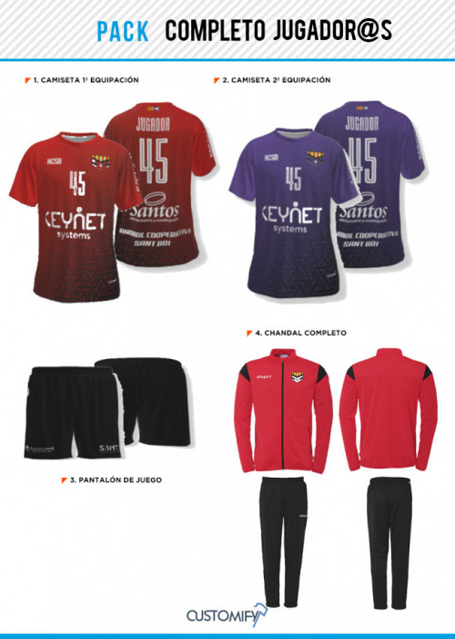 Pack completo Jugador@s HC SANT BOI