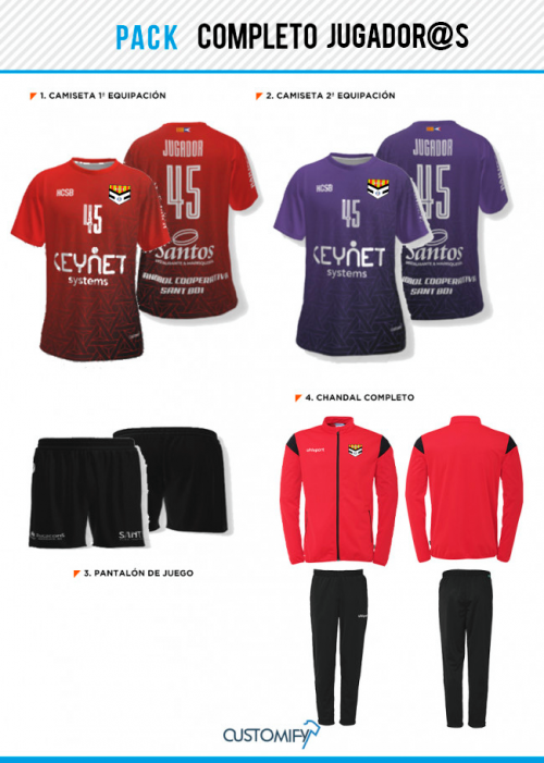 Pack completo Jugador@s HC SANT BOI