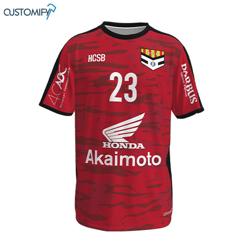 Camiseta de juego Customify, 1ª equip. roja/negra HC SANT BOI, HOMBRE