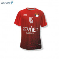 Camiseta de juego Customify, 1ª equip. roja/negra HC SANT BOI,tallaje entallado