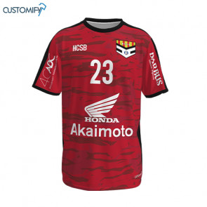 Camiseta de juego Customify, 1ª equip. roja/negra HC SANT BOI, HOMBRE