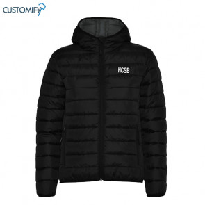 Chaqueta acolchada con capucha color negro H.C. SANT BOI, Mujer