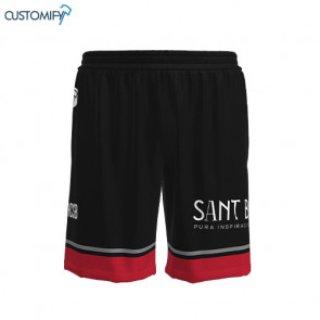 Short de juego Customify, 1ª y 2ª equip. negro / rojo HC SANT BOI, Unisex