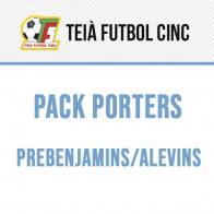 PACK PORTERS PREBENJAMINS/ALEVINS, TEIA FUTBOL CINC