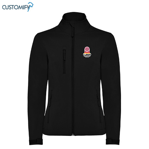 Jaqueta softshell, negre LLEIDA HANDBOL CLUB, STAFF Dona