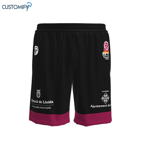 Short de joc Customify, 1ª y 2ª equip. negre LLEIDA HANDBOL CLUB, Home