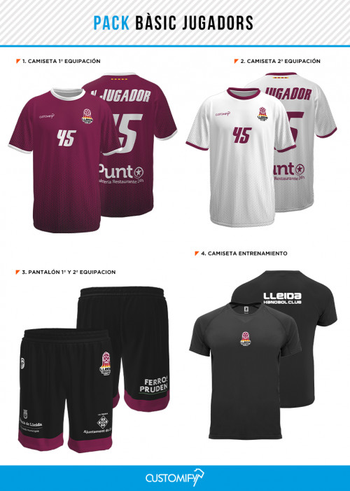 PACK BÀSIC JUGADOR LLEIDA HANDBOL CLUB