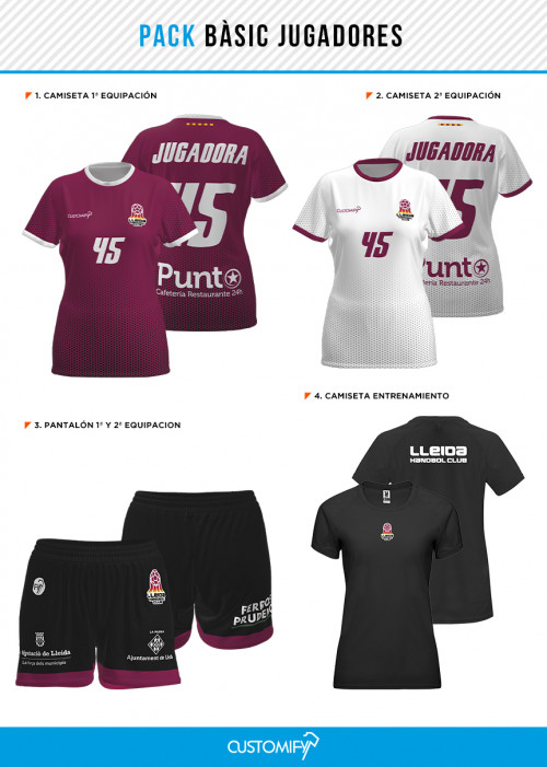 PACK BÀSIC JUGADORA LLEIDA HANDBOL CLUB
