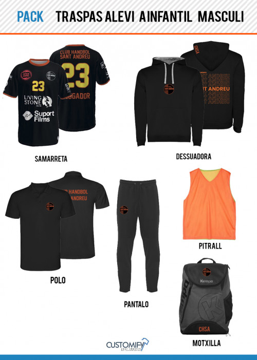 PACK  TRASPÀS  D'ALEVÍ A INFANTIL MASCULÍ, CH SANT ANDREU
