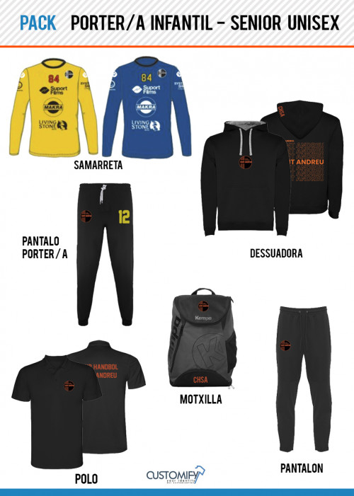 PACK PORTER / A  INFANTIL A SENIOR UNISEX CH SANT ANDREU