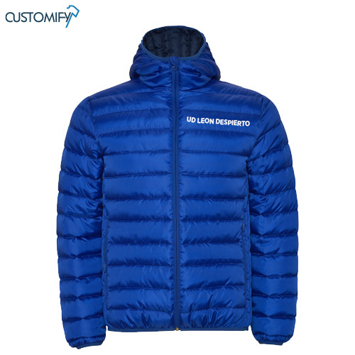 Chaqueta acolchada con relleno tacto pluma, azul Futbol Despierto, Unisex