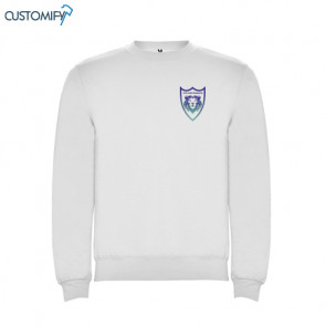 Sudedera  cuello redondo blanca Futbol Despierto, Unisex