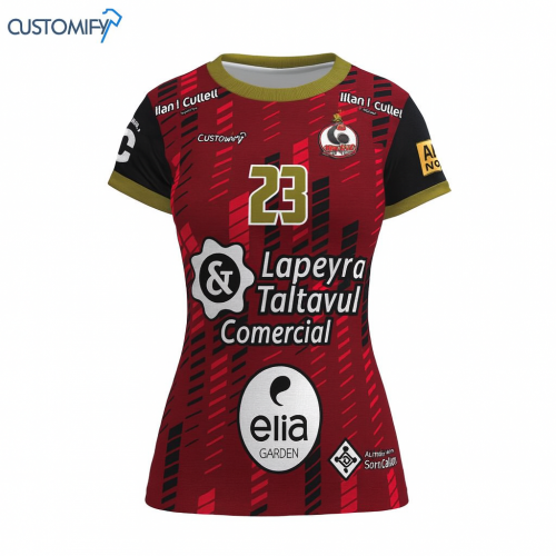 Samarreta oficial femenina 1a equipació CH Sant Cugat – vermella i negra