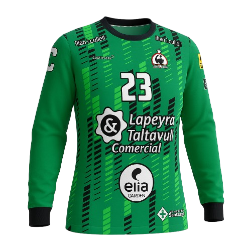 Samarreta oficial de porter/a CH Sant Cugat – màniga llarga verda.