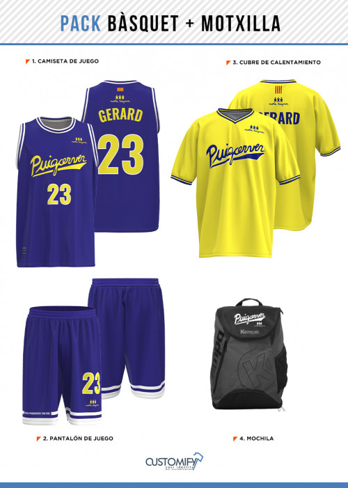 PACK BASQUET+MOTXILLA ESCOLA PUIGCERVER