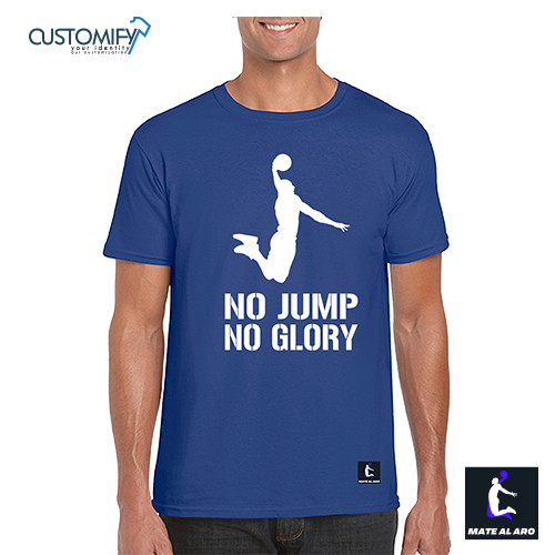 Camiseta Unisex Basketball No.Jump.No.Glory, Mate Al Aro, color Royal