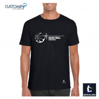 Camiseta Unisex Basketball HeartBeat, Mate Al Aro, color Negro