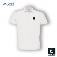 Polo MC., 180 g/m2, 100% algodón piqué, Unisex Blanco MATE AL ARO