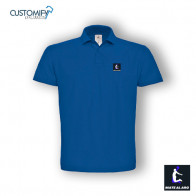 Polo MC.,180 g/m2, 100% algodón piqué, Unisex Royal MATE AL ARO