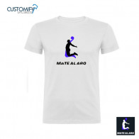 Camiseta Unisex  Essential, Mate Al Aro, color Blanco