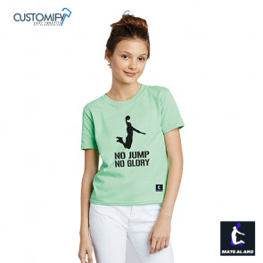 Camiseta Infantil Basketball No.Jump.No.Glory, Mate Al Aro, color Verde