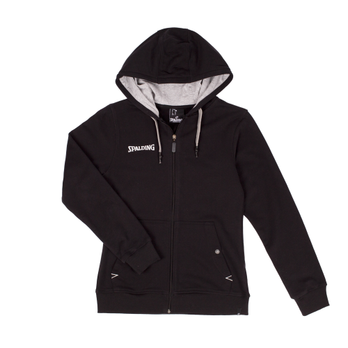 Flow Hoody Zipper Jacket wmn, Negro SPALDING