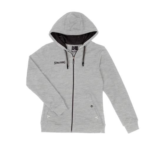 Flow Hoody Zipper Jacket wmn, Gris melange SPALDING