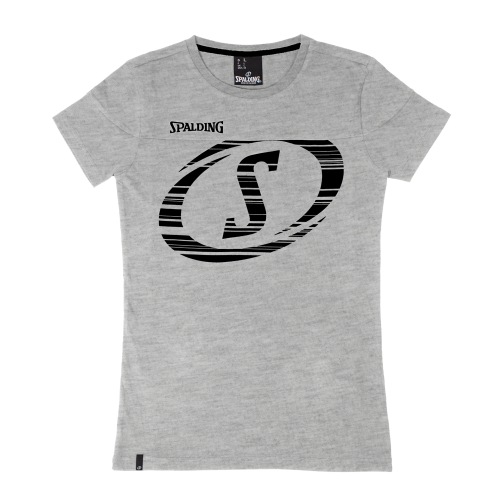 Fast Tee wmn, Gris melange / Negro SPALDING