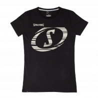 Fast Tee wmn, Negro / Gris melange SPALDING