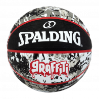 Black Red Graffiti Sz7 Rubber Basketball  SPALDING