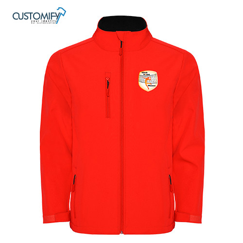 Chaqueta Softshell de 2 capas unisex Rojo CLUB VOLEIBOL TIANA