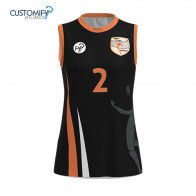 Camiseta de juego femenina, 1ª equip. negra CLUB VOLEIBOL TIANA