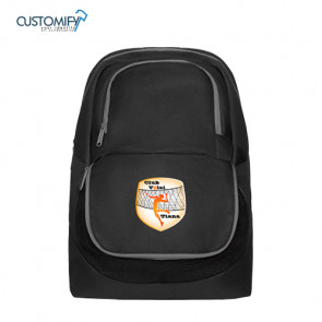 Mochila deportiva 44L, con bolsillo zapatillero, Negro CLUB VOLEIBOL TIANA