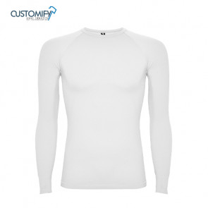 Camiseta térmica ML. con tejido reforzado, Unisex Blanco CLUB VOLEIBOL TIANA