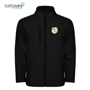 Chaqueta Softshell de 2 capas unisex Negro CLUB VOLEIBOL TIANA