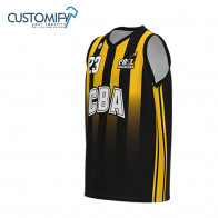 Samarreta de joc Sublimada Customify, 1ª equip. negra/groga CB ARGENTONA, Unisex