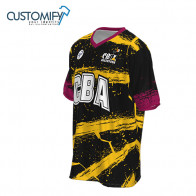 Samarreta escalfamentt Sublimada Customify, negra/groga CB ARGENTONA, Unisex