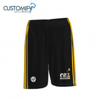 Short de joc Sublimat Customify, 1ª y 2ª equip. negre/groc CB ARGENTONA, Dona