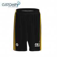 Short de joc Sublimat Customify, 1ª y 2ª equip. negre/groc CB ARGENTONA, Home