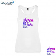 Camiseta técnica, espalda nadadora SHURA (0349) ROLY, Mujer Blanco EL LIPEDEMA NO NOS FRENA