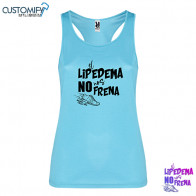 Camiseta técnica, espalda nadadora, Mujer Turquesa EL LIPEDEMA NO NOS FRENA