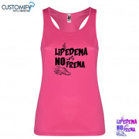 Camiseta técnica, espalda nadadora, Mujer Rosetón EL LIPEDEMA NO NOS FRENA
