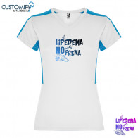 Camiseta MC. técnica combinada a 2 tejidos, Mujer Blanco EL LIPEDEMA NO NOS FRENA