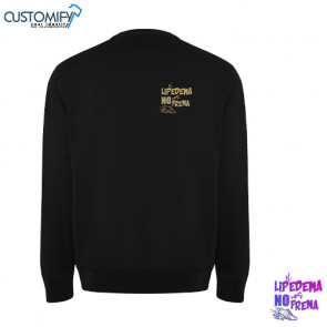 Sudadera en algodón orgánico y poliester reciclado, Unisex Negro EL LIPEDEMA NO NOS FRENA