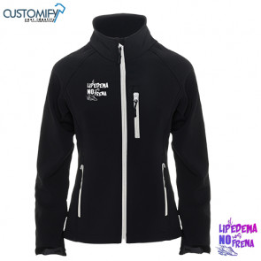 Chaqueta Softshell, Mujer Negro EL LIPEDEMA NO NOS FRENA