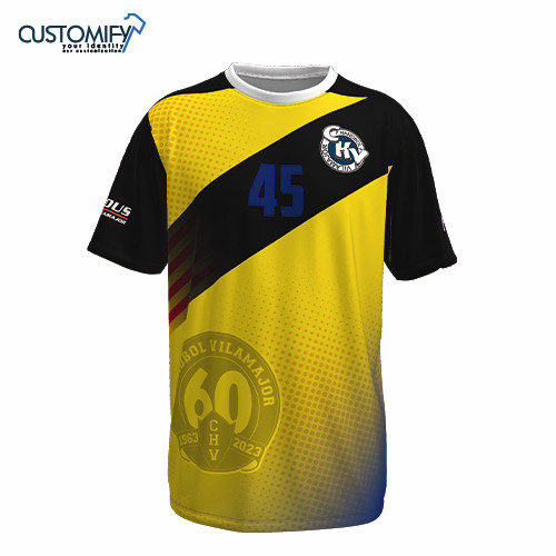 Samarreta de joc Sublimada Customify, 2ª equip. groga HANDBOL VILAMAJOR, Unisex