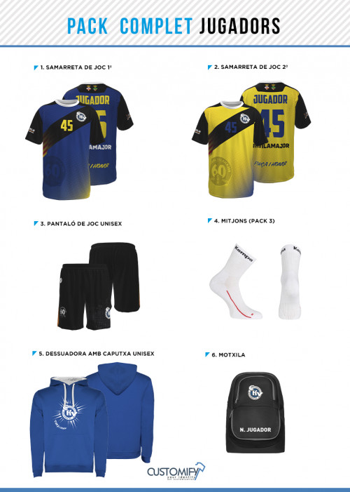 PACK COMPLET JUGADORS CLUB HANDBOL VILAMAJOR