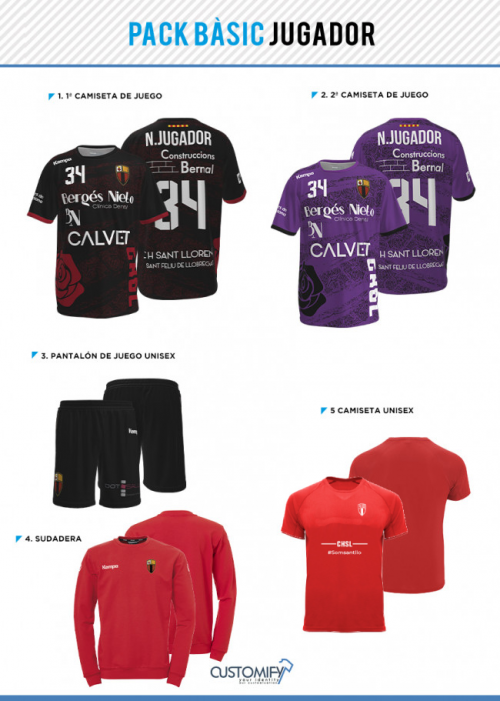 PACK BASIC OBLIGATORI JUGADOR HANDBOL SANT LLORENÇ